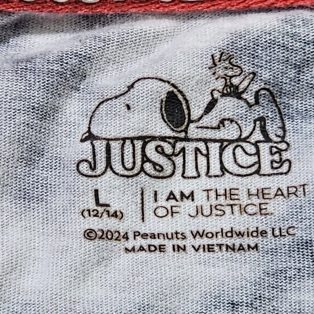 Justice girls Snoopy oversized tee size Youth L